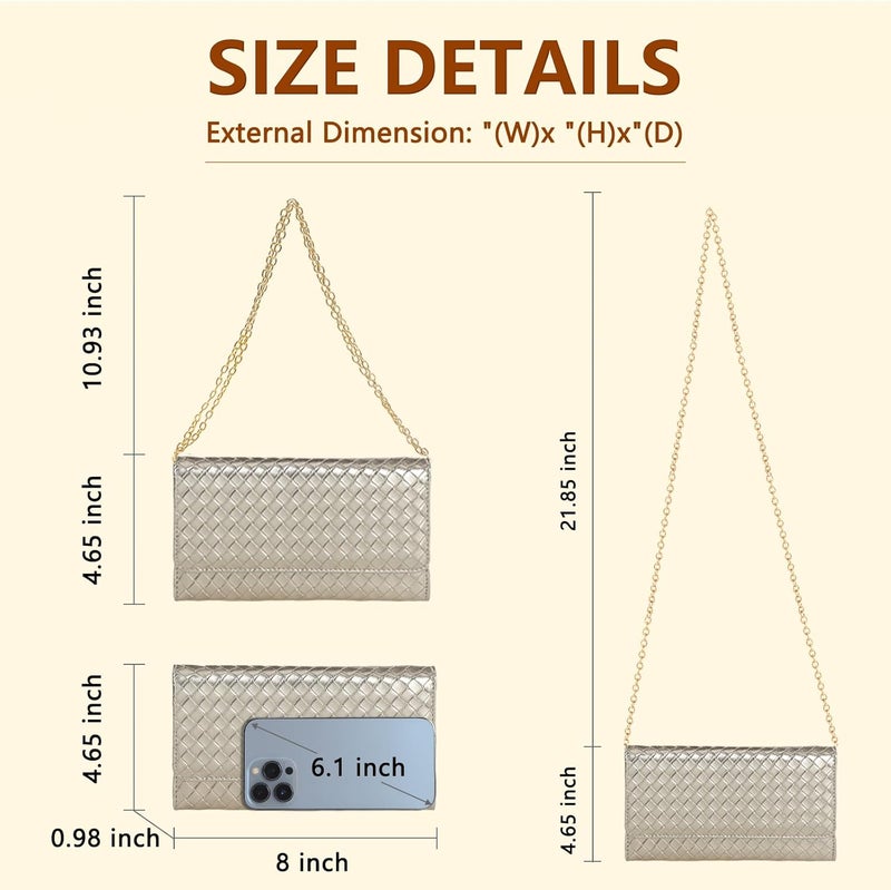 UU Crossbody Bags for Women, Small Bag with Removable Chain, Card Slots & Phone Pocket - Lightweight Purse Wallet (8 Colors) - Image 2